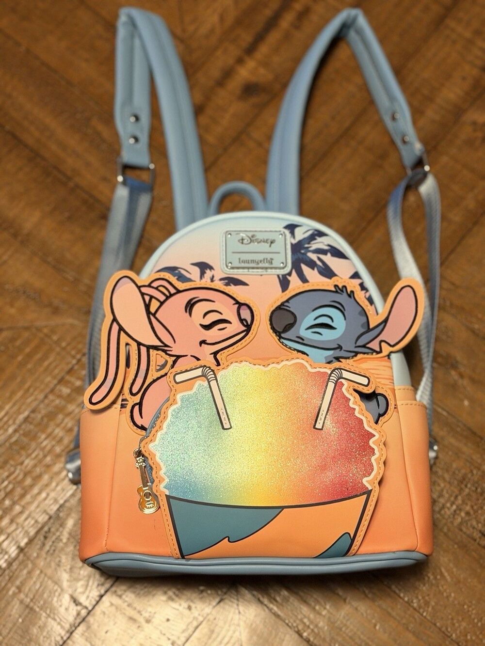 NWT Loungefly Disney Lilo & Stitch Snow Cone Date Night Mini Backpack Angel Bag
